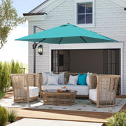 Cantilever Garden Parasol With Adjustable Tilt For Outdoor Shade Protection Outsunny