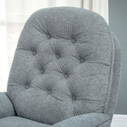 Swivel Recliner Armchair with Padded Seat for Lounge or Office Use Grey
