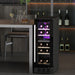 Black Dual Zone Wine Fridge 16 Bottle Capacity 5-18℃ by HOMCOM