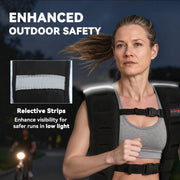 10kg Weighted Vest with Adjustable Straps and Reflective Strips for Running or Training Black AOSOM
