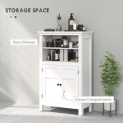 White Modern Bathroom Storage Cabinet with Shelves by HOMCOM