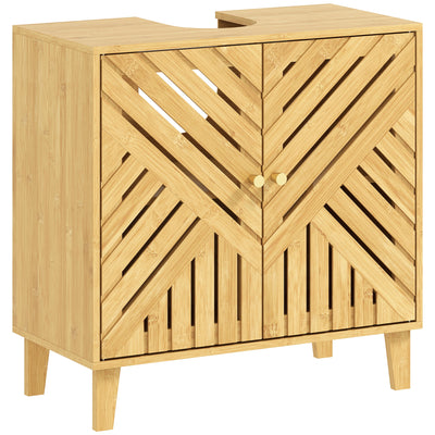 Under Sink Bathroom Cabinet with Adjustable Shelf for Pedestal Free Basins