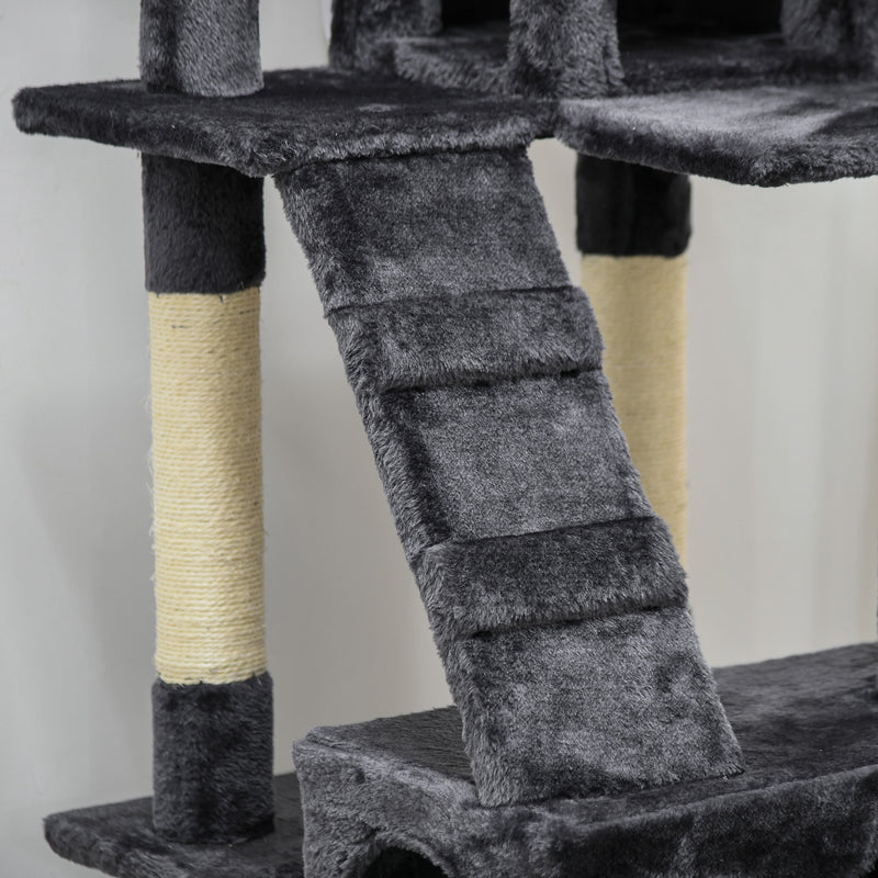 Cat Tree Scratching House with Activity Play Centre by PawHut