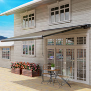 Light Grey 3.5 x 3 m Electric Retractable Awning UV50+ with Remote Control by Outsunny