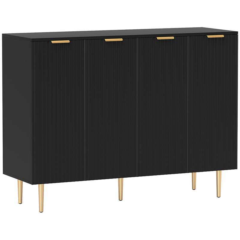 Sideboard Storage Cabinet with Adjustable Shelves for Kitchen or Hallway Organisation Black