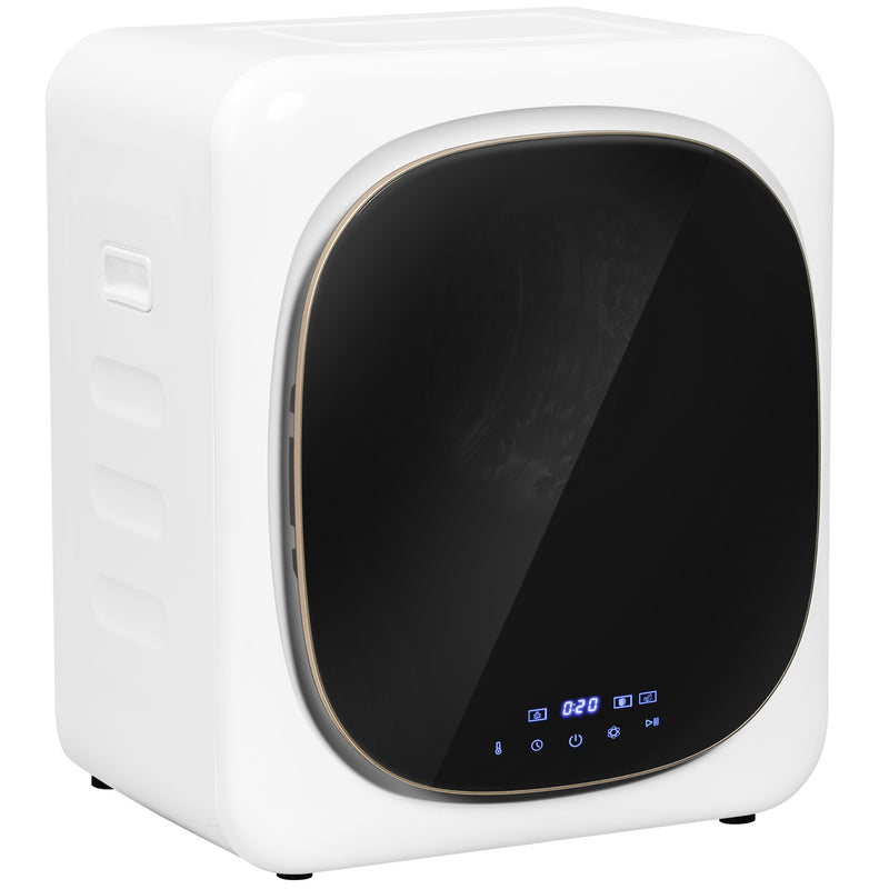 4kg Vented Tumble Dryer 800W Compact Front Load with Smart Mode White by HOMCOM AOSOM