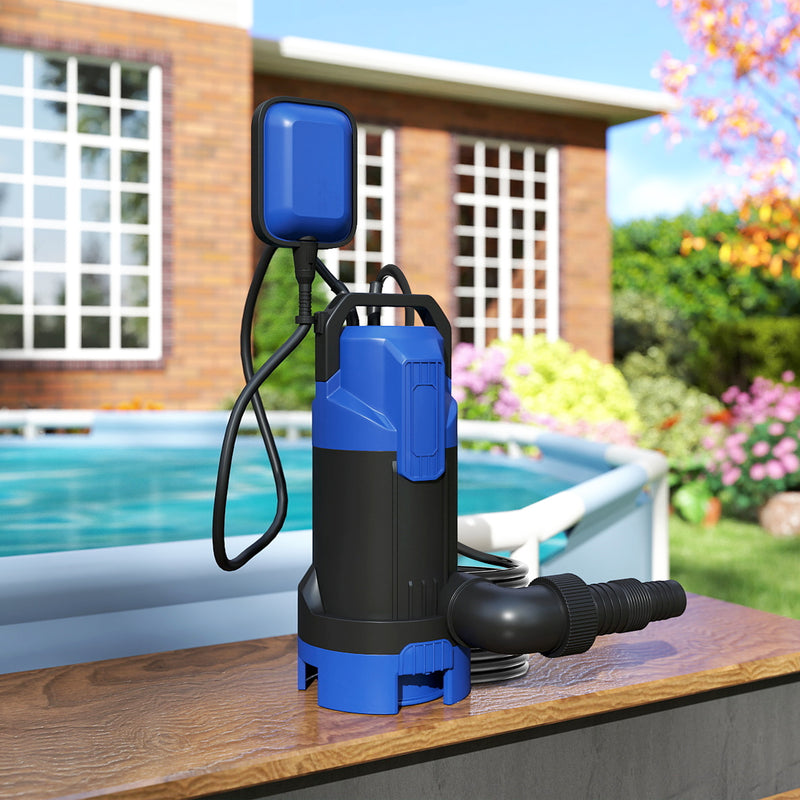 750W Submersible Water Pump for Dirty or Clean Water with Float Switch, Lightweight Black AOSOM