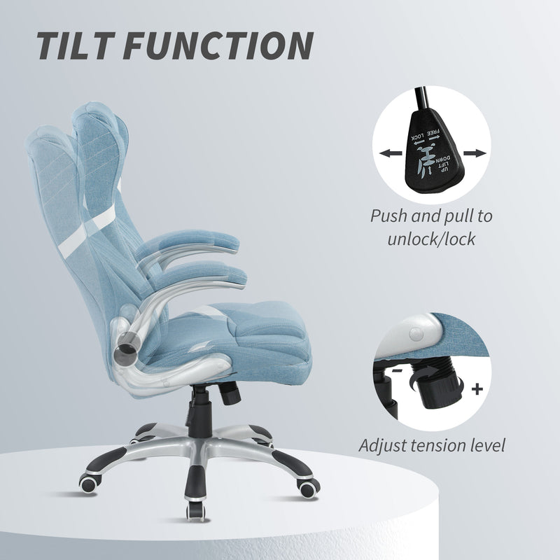 Ergonomic Home Office Chair with Adjustable Height and Tilt Function for Comfort Blue