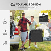 Set of 2 Black Sun Loungers with 5 Position Reclining Backs for Garden Comfort by Outsunny