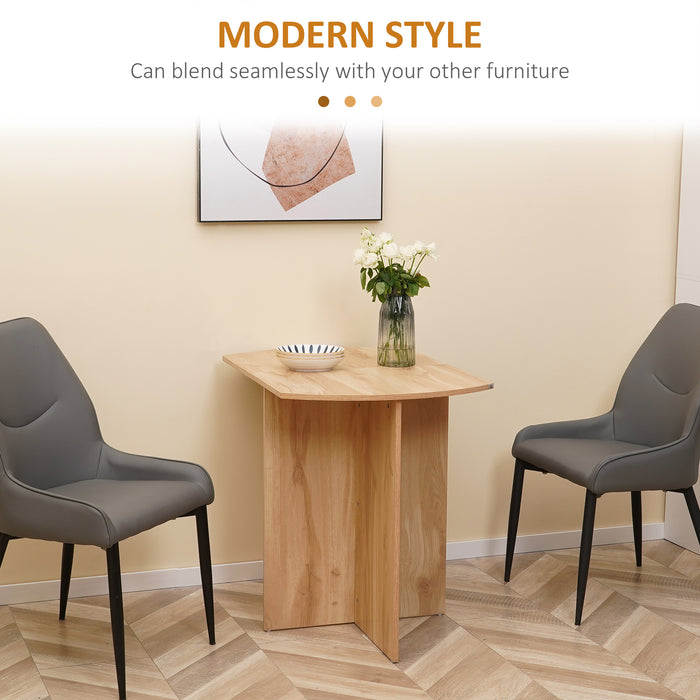 Compact Drop Leaf Dining Table For 2 Wood Effect Space Saving Design by HOMCOM