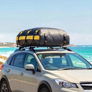 Car Roof Bag Waterproof Extra Storage for Comfortable Family Road Trips Black Yellow Outsunny