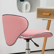 Adjustable Swivel Beauty Salon Stool With Wheels For Spa Or Home Use, Pink