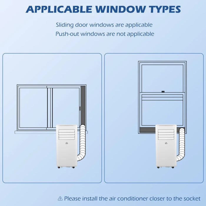 9,000 BTU Smart WiFi Portable AC, Remote, LED