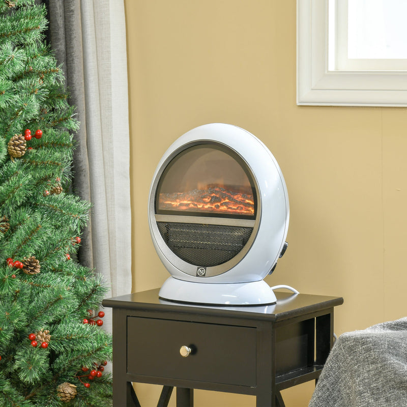 Electric Fireplace Heater White - angle view