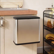 8L Hanging Kitchen Bin with Lid and Removable Inner Bucket for Kitchen Cabinet Doors