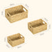 Set of 3 Water Hyacinth Storage Baskets Handmade with Handles by HOMCOM