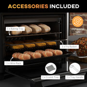 13L Mini Air Fryer Oven with 12 Cooking Presets and Timer Function for Kitchen Use Black