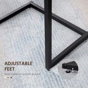 Set of 3 Industrial Nesting C Shaped Side Tables with Steel Frame by HOMCOM