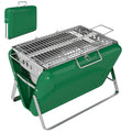 Portable Charcoal BBQ Grill for Easy Outdoor Cooking and Picnics Dark Green Outsunny