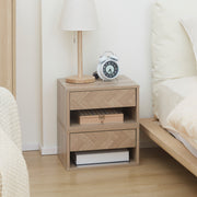 Wall Mounted Bedside Tables with Drawer and Shelf Ideal for Bedrooms Set of 2 Natural