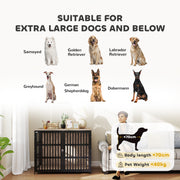 Extra Large Indoor Dog Crate with Anti-Chew Mesh and Secure Door by PawHut