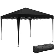 3x3m Black Pop Up Gazebo With Carrying Bag For Outdoor Events by Outsunny