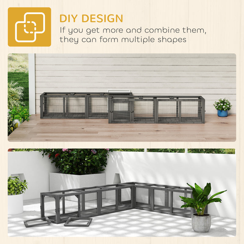 Outdoor Cat Tunnel for Safe Garden Play and Relaxation with Sturdy Mesh Grey