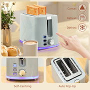 Grey Modern Kettle and Toaster Set for Fast Breakfast Preparation Dual Function Design