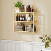 Three Tier Bamboo Bathroom Storage Rack Natural Finish by HOMCOM