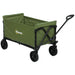 120L Green Folding Garden Trolley Cart With Wheels and Adjustable Handle by Outsunny