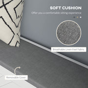 Shoe Storage Bench with Padded Seat and Flip Drawers for Hallway Organising White