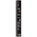 Tall Black CD Storage Tower Holds 204 Discs Slim Media Shelf Unit by HOMCOM
