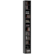 Tall Black CD Storage Tower Holds 204 Discs Slim Media Shelf Unit by HOMCOM