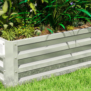 Galvanised Steel Raised Garden Bed for Growing Herbs and Vegetables Outdoors, Silver