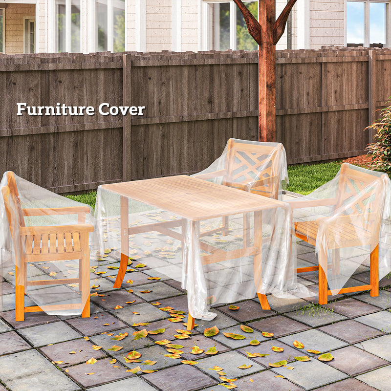 Clear 6 x 10m Heavy Duty Greenhouse Cover UV Resistant Waterproof Plastic Sheeting by Outsunny