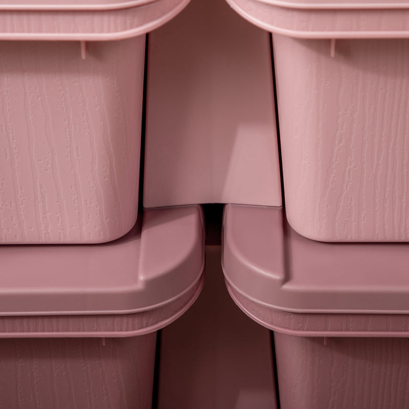 Kids Storage Unit with Six Fabric Drawers Ideal for Toys and Books Organisation, Pink