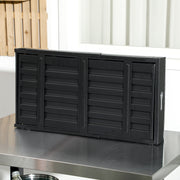 Portable Black Charcoal BBQ Grill with Folding Legs for Outdoor Cooking by Outsunny