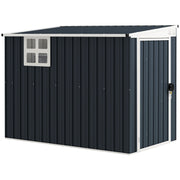Metal Garden Storage Shed with Lockable Door and Ventilation for Outdoor Use Dark Grey