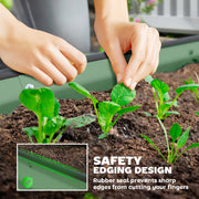 Set of Two Green Steel Garden Planters 181 x 93cm by Outsunny