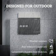 Wall Mounted Lockable Post Box with Viewing Window and Weatherproof Design in Charcoal Grey by HOMCOM