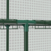 Walk In Garden Greenhouse With 12 Shelves And Roll Up Door For Plants Green