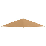 3 x 3 m Garden Gazebo Roof Canopy Replacement With Drainage Holes Top Cover Beige AOSOM