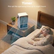Desk Fan and Humidifier for Cool Comfortable Workspace with Touch Controls Black AOSOM