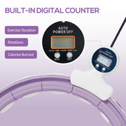 Purple Smart Weighted Hula Hoop With Digital Counter And 16 Detachable Massage Knots AOSOM