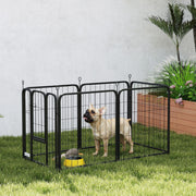 6 Panel Heavy Duty Dog Playpen with Secure Door for Indoor and Outdoor Use 60cm High by PawHut