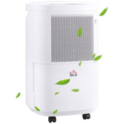 Portable 10L Smart Dehumidifier with WiFi App Control for Home and Laundry Use, White