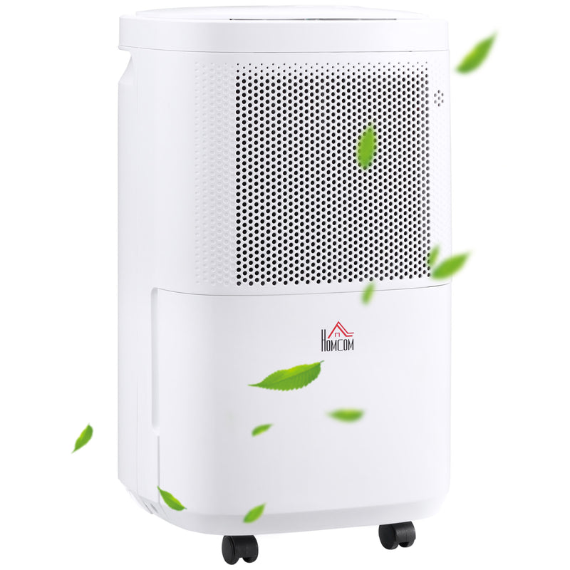 Portable 10L Smart Dehumidifier with WiFi App Control for Home and Laundry Use, White