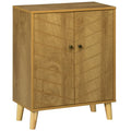 Vintage Wooden Storage Cabinet with Chevron Doors Ideal for Living Room or Bedroom