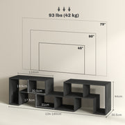 Black Extendable TV Stand for TVs up to 75 Inches with Storage Shelves by HOMCOM