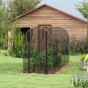 Mini Polytunnel Greenhouse 360 x 120 cm Black Weather Resistant by Outsunny